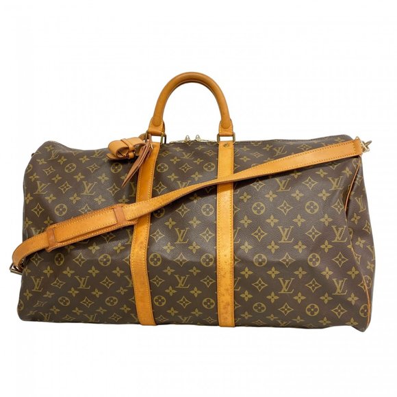 LOUIS VUITTON Brown Monogram Keepall Bandouliere 55 Boston Bag - Picture 1 of 15